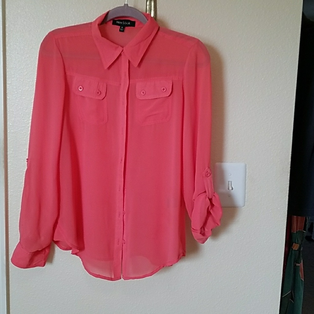 Coral blouse